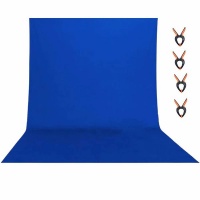 3M X 2M Photography Blue Chromakey Backdrop Screen With Spring Clamps Photo