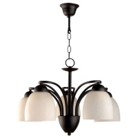 Zebbies Lighting - Barkley - Black Chandelier with Frosted Glass Photo