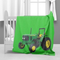 Print with Passion Tractor Minky Blanket Photo