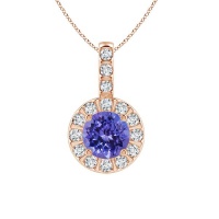 Civetta Spark Rachel Pendent - Swarovski Tanzanite Crystal Rosegold Photo