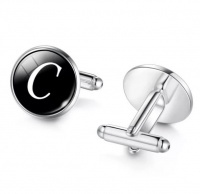 OTC Personalised Alphabet Initial Letter Cufflinks - Letter C Photo