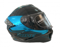 YOHE 977 10# Black/Blue Chrome Helmet Photo