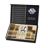 Olive Tree - Titanium Plated 24-Piece Stainless Steel Cutlery Set Photo