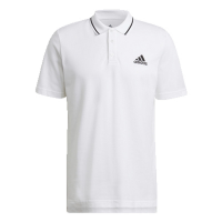 adidas Men's Short Sleeve Polo Shirt - White/Black Photo