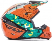 Fly Racing Fly Kinetic Crux Teal Orange & Black Helmet Photo
