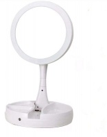 Double-Sided Foldable LED Lights Cosmetic Mirror Photo