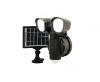 Luceco - Twin Security Light With Solar Panel 400Lm 4W 5000K Battery Powered Photo