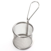 Stainless Steel Mini Fry Basket Round Photo