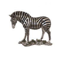 H Design H-Design Silver Zebra Figurine 36CM Photo