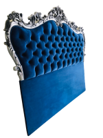 Decorist Home Gallery Rixoss - Blue Velvet Headboard Queen Size Photo