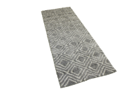 Decorpeople - Microfiber Rug in Grey with Triangles Photo