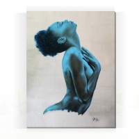 LiaJ Original Art print - Serenity - Woman | A3 Stretched Canvas Photo