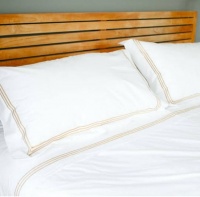 Good Night Linen GNL - 3 Row Satin Stitch Welterusten Bed Sheet Set - King Photo