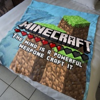 Print with Passion Minecraft Hill Fleece Lap Blanket Photo