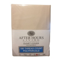 After Hours 180 Thread Count Polypercale Duvet Cover - King - Taupe Photo