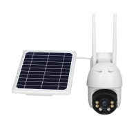 Outdoor Solar Powered IP Surveillance Security Camera With Solar Panel Photo