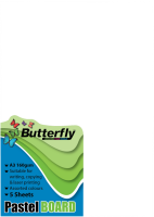 Butterfly A3 Pastel Board - Pack Of 5 White Photo