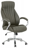 The Office Chair Corp Affinity Grey High Back PU Leather Chair With Padded Arms Photo