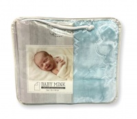 Mothers Choice Baby Mink Blanket - Blue Photo