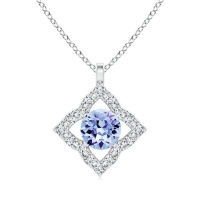 Stella Luna Clover Pendant- Swarovski Light Sapphire Crystal Photo