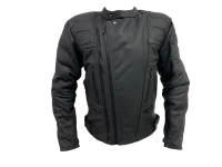 VMoto GPI Mehrab Black Leather Jacket Photo