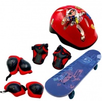 Urban Skateboard With Protective Gear For Kids Photo
