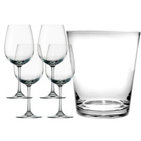 Eco 5 Piece Wine Glasses and Wine Bucket Glass Gift Set Photo