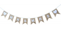 Bunting Mr & Mrs Hessian/Burlap Photo