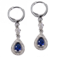 Idesire Sapphire Colour Pear Drop Earring Photo
