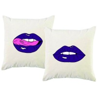 PepperSt - Scatter Cushion Cover Set - Purple Lips Photo