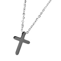 Steel My Heart Stainless Steel Shiny Cross Necklace SSYN2092 Photo
