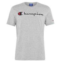 Champion Men's Chest Logo T-Shirt - Grey - Parallel Import Photo