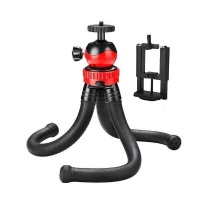 SWEG® Octopus Tripod with Phone Holder for Phone and Camera Black Photo
