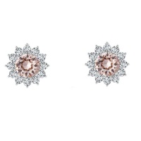 Stella Luna Mia earrings - With Swarovski Vintage Rose Crystal Rosegold Photo