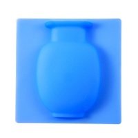 Magic Self-Adhesive Silicone Vase- Blue Photo