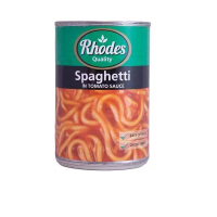 Rhodes Spaghetti In Tomato Sauce - 12 cans x 410g Photo