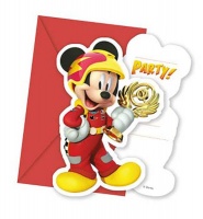 Mickey Mouse Mickey Roadster Racers Die Cut Invite&Envelope Photo