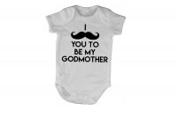 I Mustache You to be my Godmother - SS - Baby Grow Photo