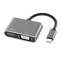 1080P 4" 1 USB -C To HDMI VGA USB PD Adapter Cable Photo