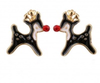 SilverCity Christmas Gift - Ruby Nose Rudolph Earrings Photo