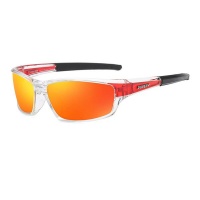 Dubery Sports Safety Mens Polarized Sunglasses Red/Orange Photo