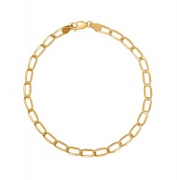 Art Jewellers - 9ct/925 Gold Fusion Long Link Curb Bracelet Photo