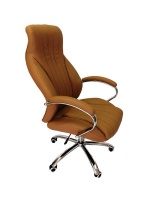 The Office Chair Corp Affinity Camel High Back PU Leather Chair With Padded Arms Photo