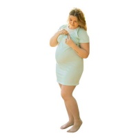 Hannah Grace Cool Mint Green Breastfeeding Hospital Nightie - Mint Green Photo