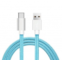 OQ Trading 3 Meter Type - C - Braided Charging Cable - Baby Blue Photo