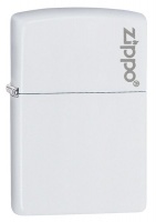 Zippo Lighter - Classic White Matte Logo Photo