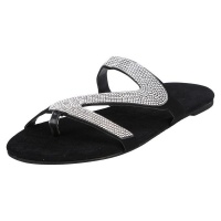 Women's Casual Glitter Crystal Sandals Silver Photo