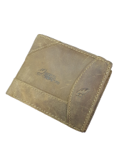 Camel Mountain Brown Genuine Leather Bi-fold Wallet Photo