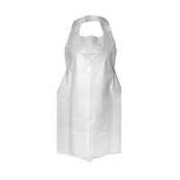 Disposable Thin Lightweight Plastic White Aprons - Pack of 100 Photo
