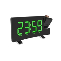 Digital Projector LED Display USB FM Radio Alarm Clock-Green Light Photo
